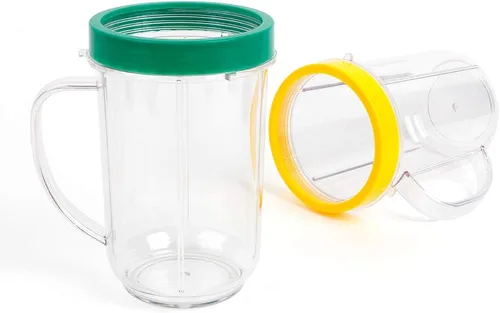 Vista 5 de Vasos de repuesto de 16 onzas para Magic Bullet, 6 piezas/juego de piezas compatibles con batidora Magic Bullet de 250 W MB1001, incluye tazas