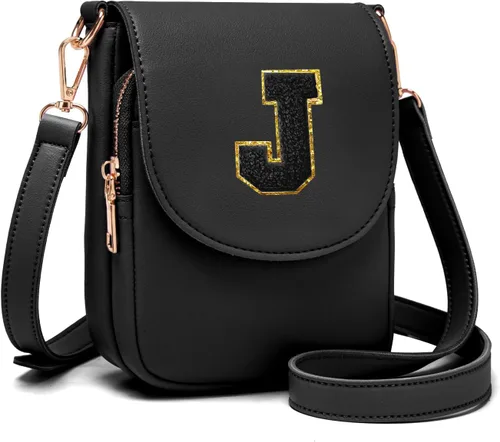Vista 24 de Viverte Bolso Cruzado para Niñas Adolescentes Pequeñas, Bolso Inicial para Celular, Pequeña Cartera para Niños Pequeños, Bolso de Cuero con Tres