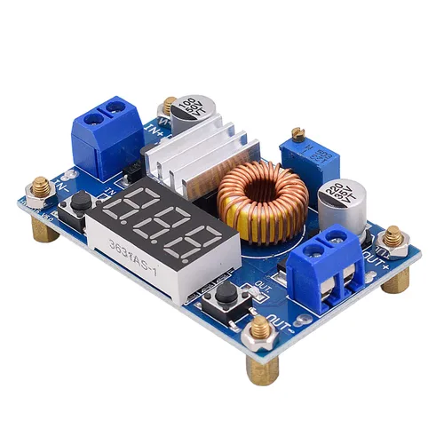 Vista 3 de [Paquete de 2] Convertidor DC-DC 5A Buck 4-38V a 1.25-36V Regulador de voltaje reductor Módulo de alta potencia con pantalla LED