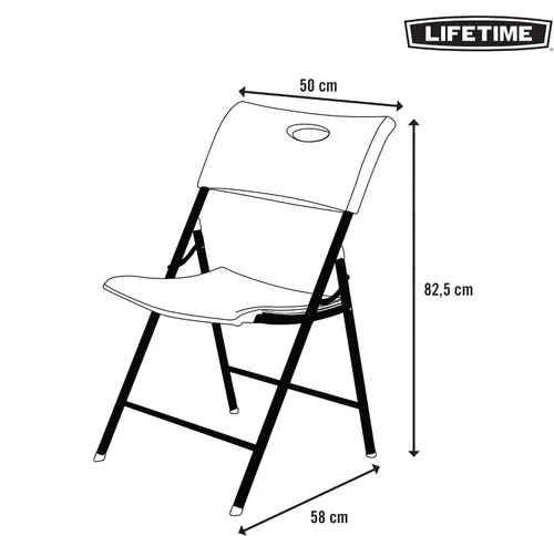 Vista 3 de Lifetime 80739 Pack de sillas plegables, color blanco x 4