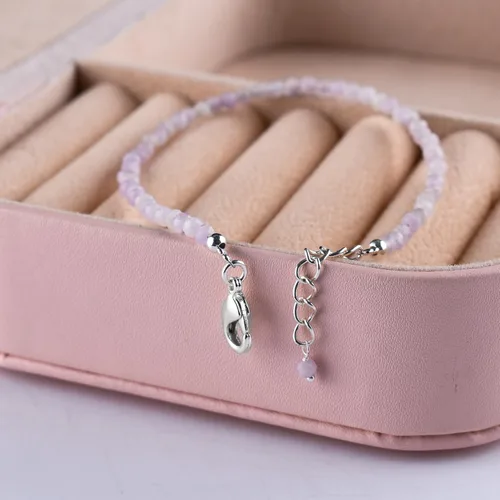 Vista 27 de Yanara Stone Bracelets For Women Beads Dainty Gemstones Jewelry for Women Birthstone, Chakra Energy Healing Crystals, Silver Plated Chain 8 inch