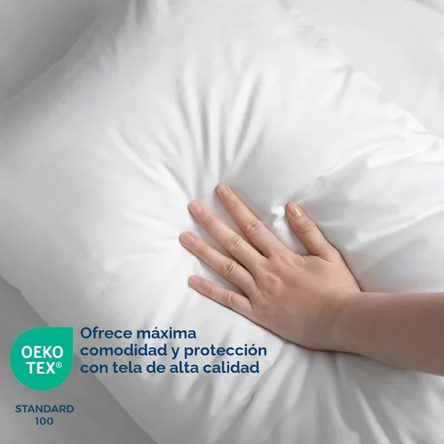 Vista 2 de Dreamology - Paquete de 2 protectores de almohada impermeables, estándar, a prueba de chinches de cama, cremallera Pillow Protectors with Zipper