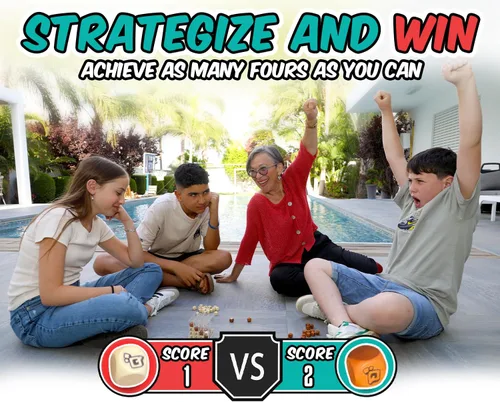 Vista 5 de Qubic4, un juego único de 4 en fila, juego de mesa de estrategia 3D para el pensamiento crítico. El juego de cuadrícula clásico en un elegante cubo
