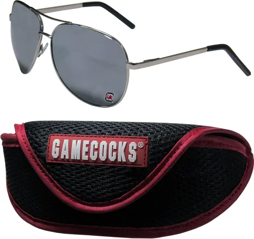 Vista 2 de Siskiyou Sports Arkansas Razorbacks Aviator Sunglasses and Sports Case