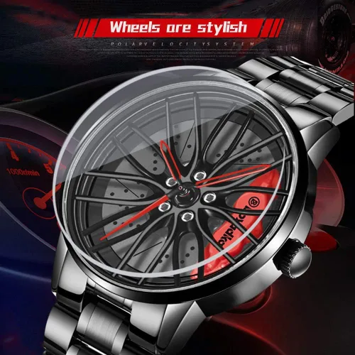 Vista 2 de Relojes de coche para hombre, resistente al agua, de acero inoxidable, de cuarzo japonés