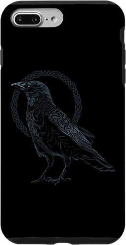 Vista 12 de Funda para iPhone 11 Pro Max Crow Raven Viking Valhalla Berserker nórdico nórdico de mitología nórdica