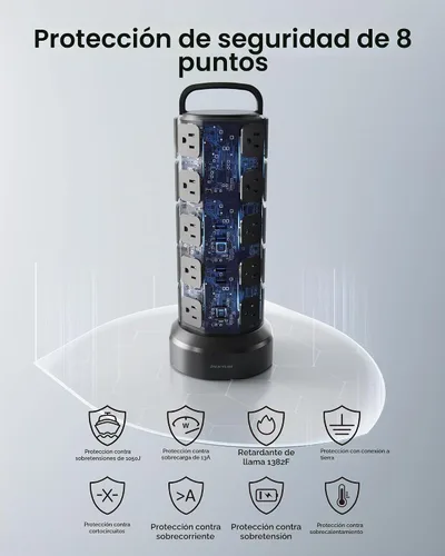 Vista 8 de JACKYLED Protector contra sobretensiones de torre de regleta