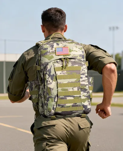 Vista 6 de EZshoot Mochila táctica de 40 L, mochila militar para hombres y mujeres, mochila militar Molle del ejército, mochila de asalto, bolsa de día grande