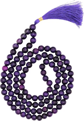 Vista 56 de Collar y Pulsera de Cuentas de Oración Japa Mala de Amazing Gemstone, 108 Cuentas para Meditación turquesa (African Turquoise)