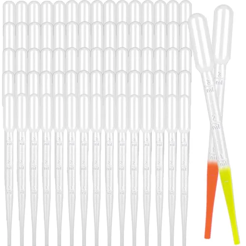 Vista 12 de moveland 25Pcs 1ML Pipetas cuentagotas desechables - Pipetas de plástico desechables para ciencia de laboratorio, aceites esenciales, arte DIY