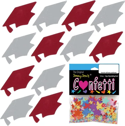 Vista 145 de Confetti Grad Cap Negro, Azul Marino Combo - 2 bolsas de media onza (1 oz)