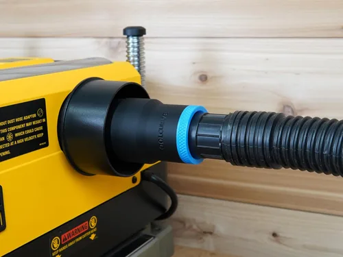 Vista 9 de Adaptador de manguera de 2 1/2 pulgadas compatible con cepilladora Dewalt DW735 y DW735x - ¡Hecho en EE. UU!