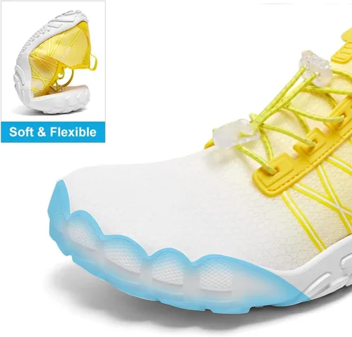 Vista 3 de HIITAVE Zapatos de agua antideslizantes, zapatos acuáticos descalzos, de secado rápido, ligeros con playa, río, piscina, para hombres y mujeres