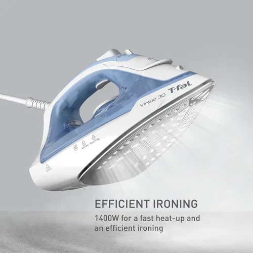 Vista 2 de T-Fal Virtuo Plancha de vapor para ropa, vaporizador de ropa, ráfaga de vapor y aerosol, plancha portátil y vaporera para ropa, suela antiadherente