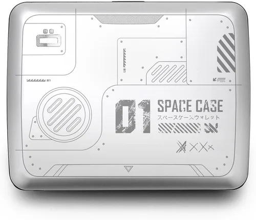Vista 22 de Cartera de aluminio, gran capacidad, protección RFID. Modelo: OSLO LARGE Aluminio negro