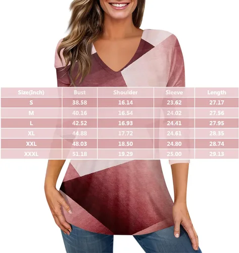Vista 5 de FlekmanArt Womens Tops Slim Fit Retro Stripe Printing Outfit V Neck Long Sleeve Sweatshirts Hide Belly Pullover Tops