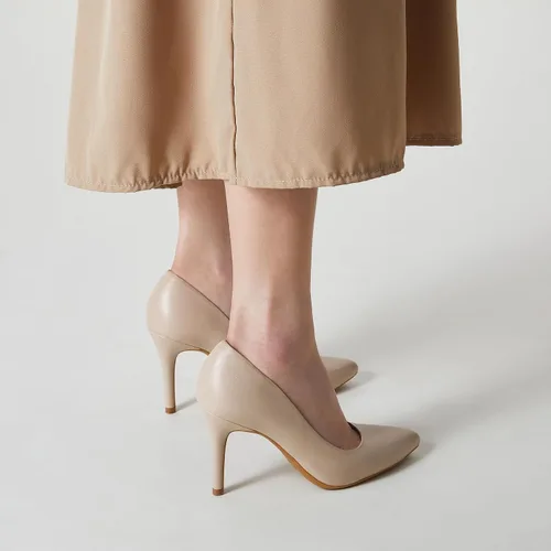 Vista 7 de Trary Zapatos de tacón alto para mujer, tacones negros, tacones dorados, color nude, rosa y rojo, tacones altos puntiagudos para mujer, tacones