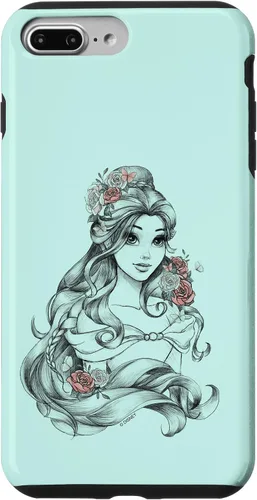 Vista 12 de iPhone 16 Disney Beauty & The Beast Floral Belle Sketch Case