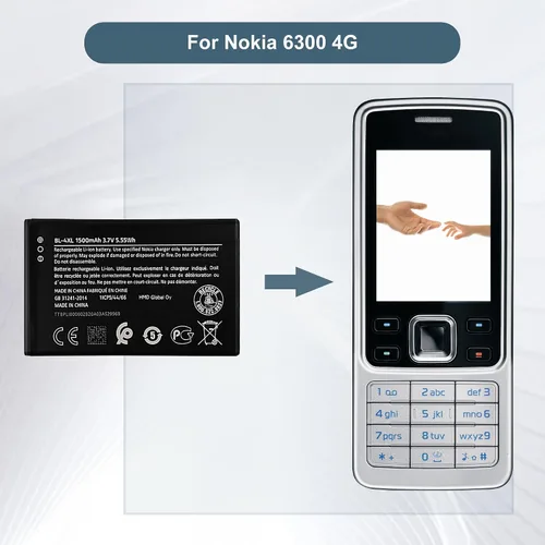 Vista 6 de Batería de repuesto BL-4XL compatible con Nokia 6300 4G con herramientas