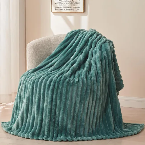 Vista 81 de NEWCOSPLAY Manta de Tiro Súper Suave Aqua Franela Sedosa Premium Forro Polar Jacquard Acanalado 3D Ligero Manta de Cama Uso en Todas las Estaciones