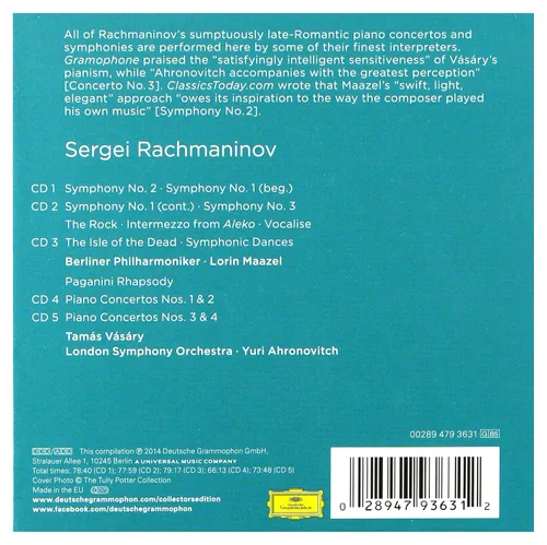 Vista 2 de Coll Ed. Rachmaninov Sinfonías completas y conciertos para piano