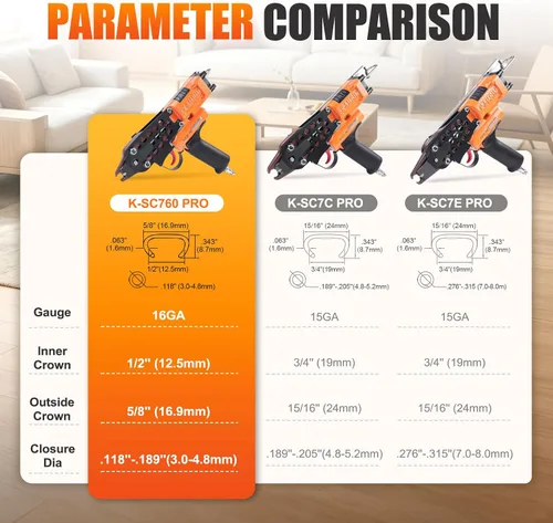 Vista 9 de K-SC760 PRO Pistola neumática de anillo de cerdo con gatillo mejorado calibre 16