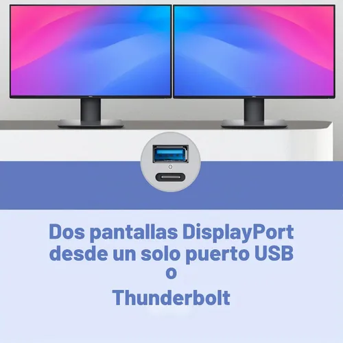 Vista 3 de Sonnet DisplayLink Dual DisplayPort Adaptador Dual 4K 60Hz USB-C Mac
