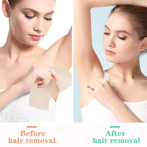 Vista 5 de Maitys Kit de depilación: 250 piezas de tiras y palos de muselina para depilación corporal y facial para mujeres y hombres