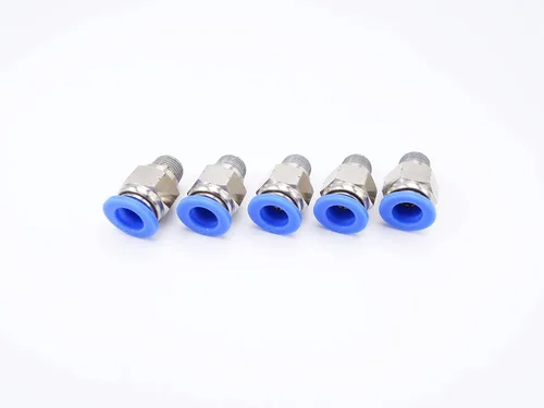 Vista 29 de Conexión de conexión de 1/2" OD x 1/2" macho NPT rosca, línea de agua recta macho neumática, conectores de empuje rápido (paquete de 4)