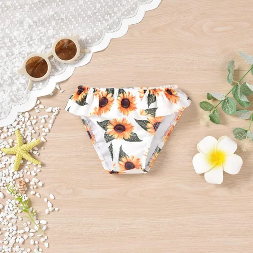Vista 7 de Aalizzwell Traje de baño de bikini para bebé niña con diadema