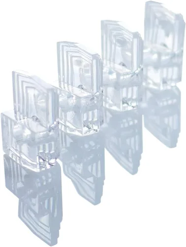 Vista 3 de DGQ Paquete de 40 clips de plástico transparente para espejo de 1/8 pulgadas con tornillo y anclaje para pared