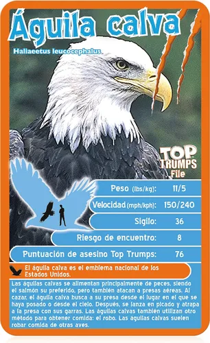 Vista 5 de Top Trumps Juego de cartas Deadliest Predators Edición en español, aprende sobre el gran tiburón blanco, el dragón de Komodo y la Cobra Real en este