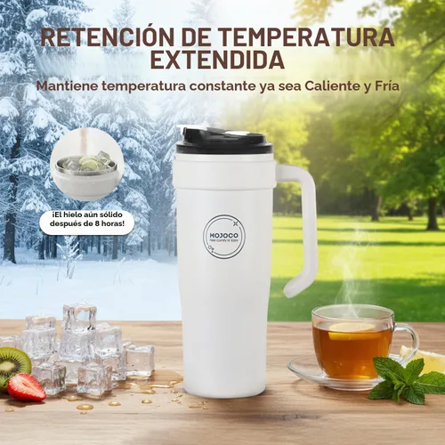 Vista 6 de MOJOCO Batidora portátil para batidos – Licuadora personal de 30 onzas con taza aislada para batidos y batidos – Recargable/inalámbrica, a prueba