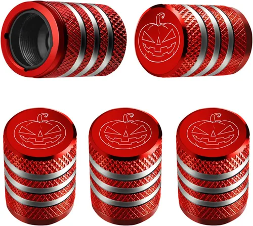 Vista 10 de Tapones para vástago de válvula de neumático, paquete de 5, tapa de aire de neumático N2, metal nitrógeno con forro de plástico, resistente a