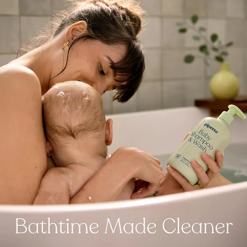 Vista 5 de Pipette Dúo de Lavado y Loción Sin Fragancia, Paquete de 2, Champú para Bebés Sin Fragancia y Gel de Baño, Loción Sin Perfume para Recién Nacidos