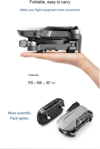 Vista 4 de Drone GPS Drone with 5G WiFi FPV 2-Axis 4K Dual Camera Anti-Shake Gimbal 2000m Image Transmission Brushless Professional RC One Key Take OffLanding