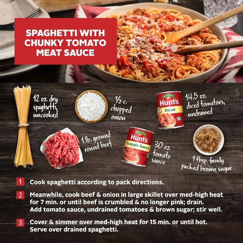 Vista 4 de Hunt's Salsa de tomate, apta para dieta cetogénica, 33.5 onzas, paquete de 6