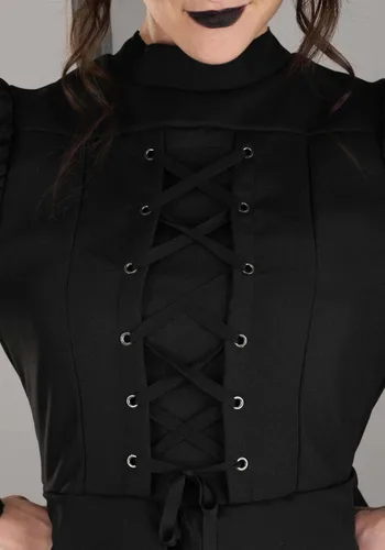 Vista 4 de Fun Costumes Disfraz de bruja malvada de mago de Oz para mujer, disfraz de bruja malvada del oeste para cosplay aterrador y Halloween