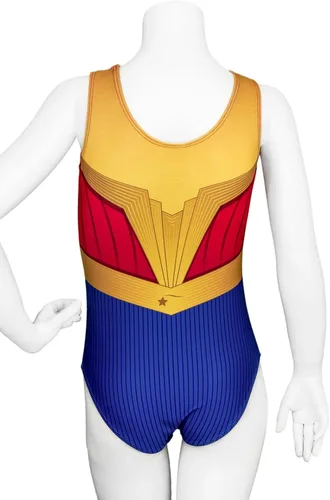 Vista 2 de Destira Super Hero Gymnastics Leotard for Girls, Red Yellow & Blue