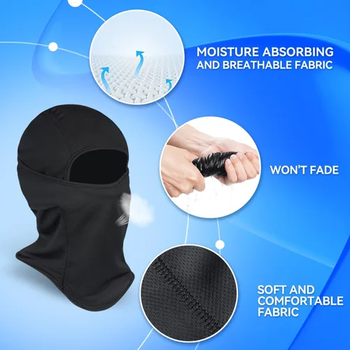 Vista 2 de Pasamontañas de esquí de 3 piezas, máscara de cara completa de invierno para hombres y mujeres, protección UV, capucha resistente al viento