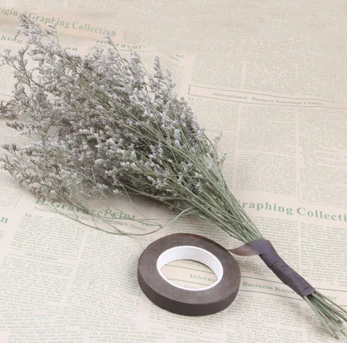 Vista 4 de 4 rollos de cinta floral, marrón, 1/2" de ancho, 30 yardas/rollo