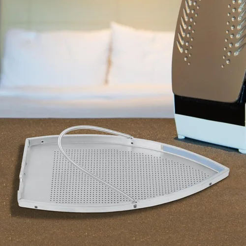 Vista 2 de Cubierta de hierro para zapatos, zapatos de planchado con diseño antiadherente de aluminio, protector de placa de planchado, accesorios de planchado