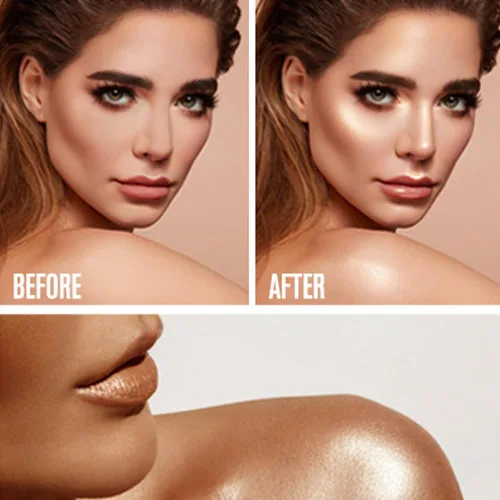 Vista 3 de Mysense Maquillaje iluminador líquido, iluminador facial luminoso natural, luminizador ligero y sedoso, maquillaje iluminador facial impermeable