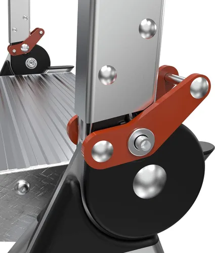 Vista 16 de Escaleras Little Giant Jumbo Step, taburete plegable de 3 pasos, 2.2 pies de aluminio, con plataforma, pasamanos y bandeja para herramientas