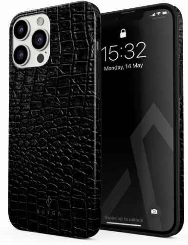 Vista 10 de BURGA - Funda p/teléfono compatible con iPhone 13 Pro, carcasa rígida híbrida de 2 capas + Funda protectora de silicona, almendras latte a lunares
