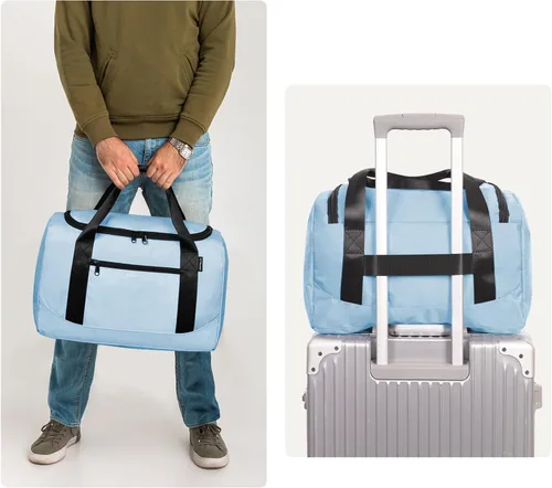 Vista 7 de ECOHUB Bolsa de viaje pequeña de 16 pulgadas, bolsa de viaje para debajo del asiento, bolsa de gimnasio para mujeres y hombres