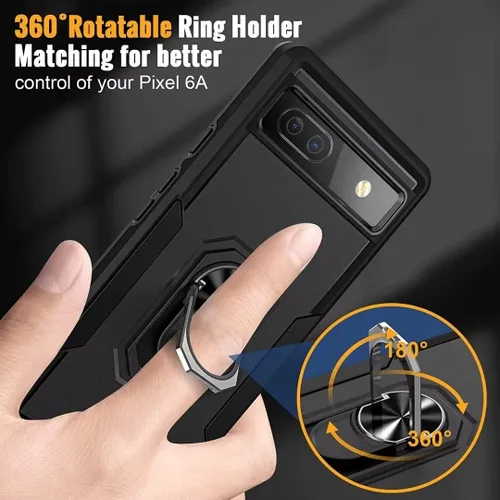 Vista 8 de Funda para Google Pixel 6A, Pixel 6A resistente a prueba de golpes, cubierta protectora de cuerpo completo [doble capa]