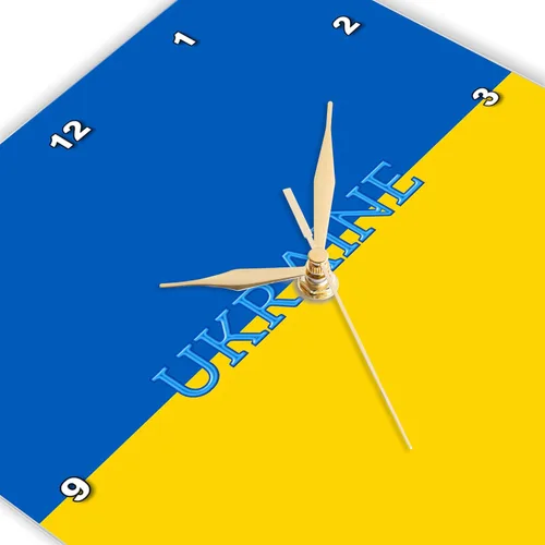 Vista 3 de 3dRose Flag of Ukraine of Blue and Yellow 10x10 Wall Clock
