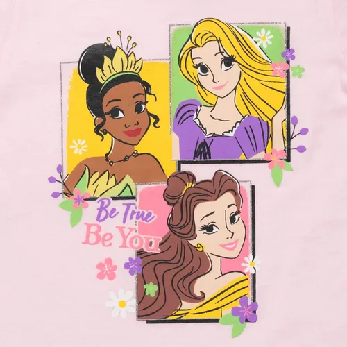 Vista 6 de Disney Princess Aurora Ariel Jasmine - Paquete de 3 camisetas gráficas para niñas pequeñas a niños grandes
