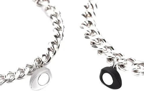 Vista 3 de Pulseras magnéticas a juego para parejas amistad mejor amiga madre hija hermana novio y novia 2 para él y ella relación amorosa Bff cadena